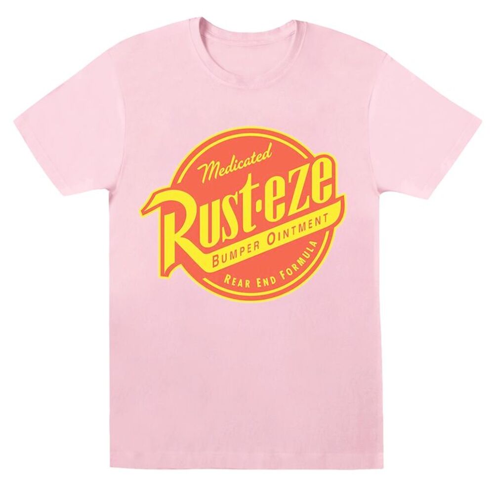 Cars Womens/Ladies Rust-Eze Logo Cotton T-Shirt / Baby Pink